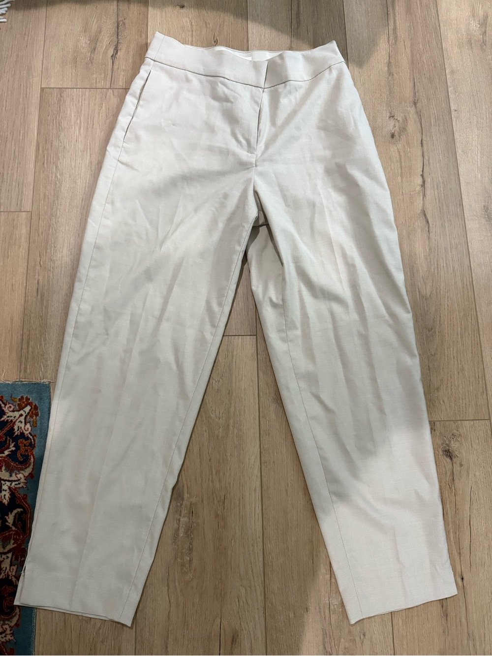 H&M Women’s Light Beige High-Waist Trousers